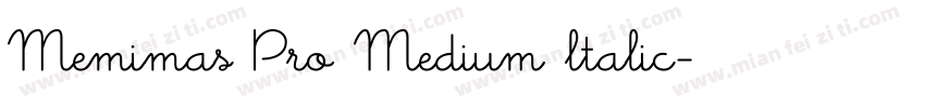 Memimas Pro Medium ltalic字体转换